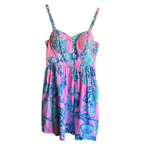 Lilly Pulitzer Ardleigh Pink Pout Barefoot Princess Dress Seashell Pattern - Picture 4 of 14